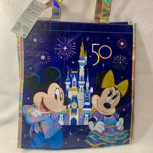 Walt Disney World 50th Anniversary Reusable Shopping Bag 12.5" x 13.5" Mickey